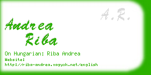 andrea riba business card